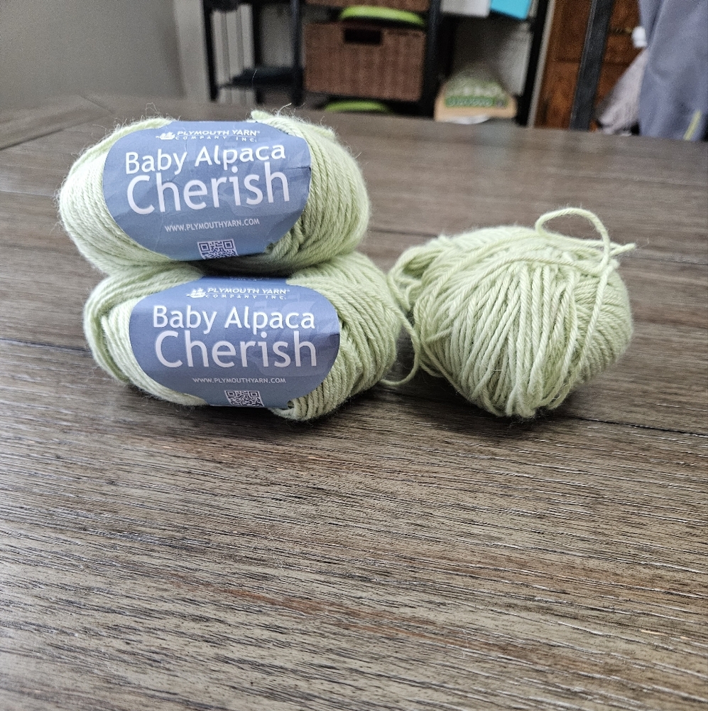Plymouth Yarn Baby Alpaca Cherish Yarn in Light Green